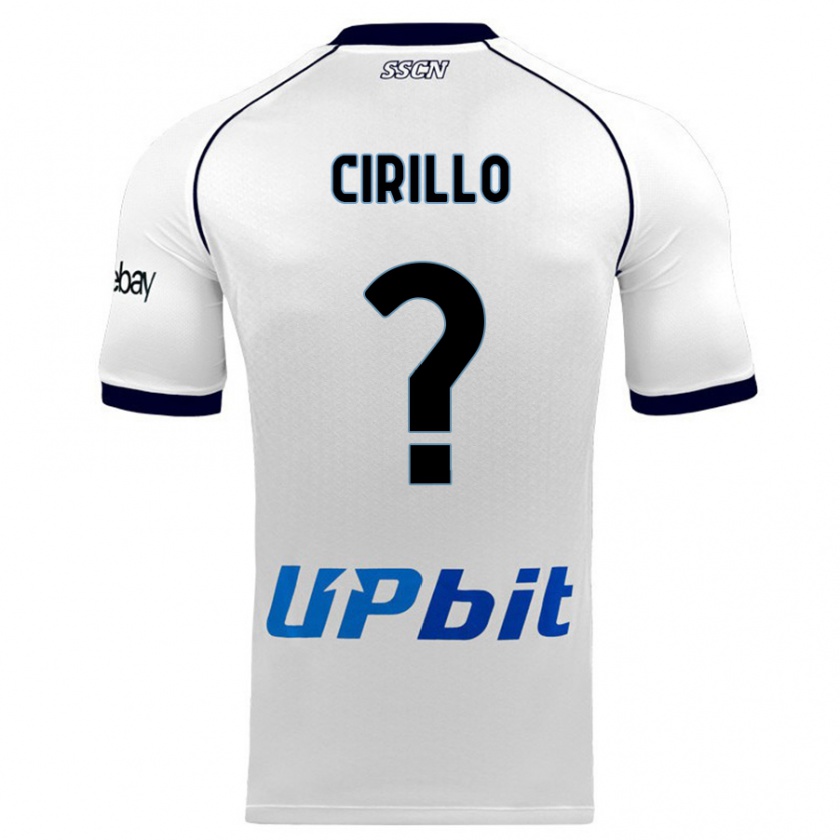Kandiny Hombre Camiseta Gioele Cirillo #0 Blanco 2ª Equipación 2023/24 La Camisa Chile