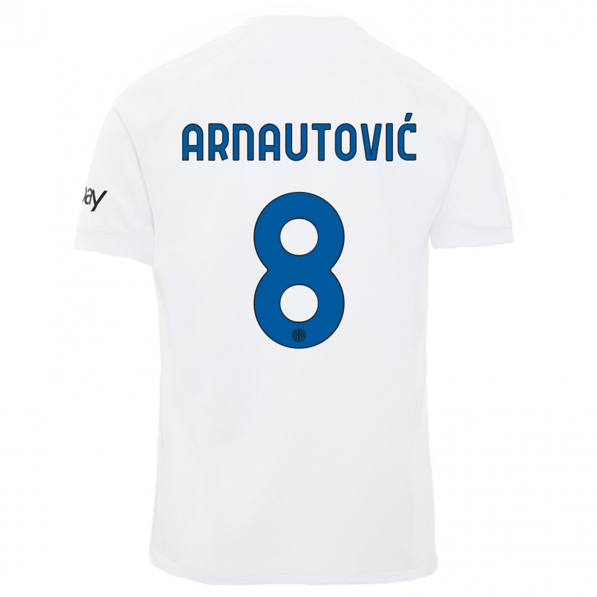 Kandiny Hombre Camiseta Marko Arnautovic #8 Blanco 2ª Equipación 2023/24 La Camisa Chile