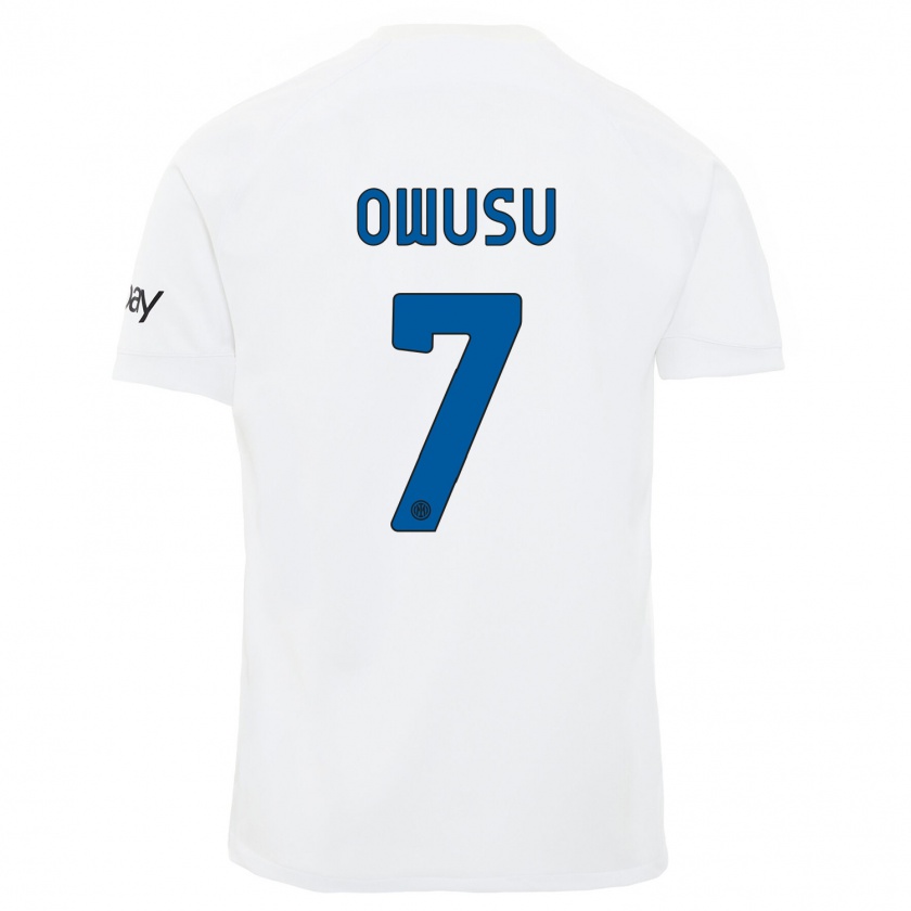 Kandiny Hombre Camiseta Enoch Owusu #7 Blanco 2ª Equipación 2023/24 La Camisa Chile