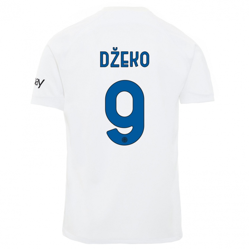Kandiny Hombre Camiseta Edin Dzeko #9 Blanco 2ª Equipación 2023/24 La Camisa Chile