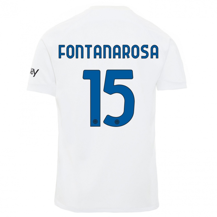 Kandiny Hombre Camiseta Alessandro Fontanarosa #15 Blanco 2ª Equipación 2023/24 La Camisa Chile