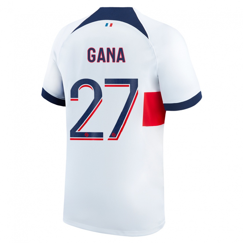 Kandiny Hombre Camiseta Idrissa Gana Gueye #27 Blanco 2ª Equipación 2023/24 La Camisa Chile