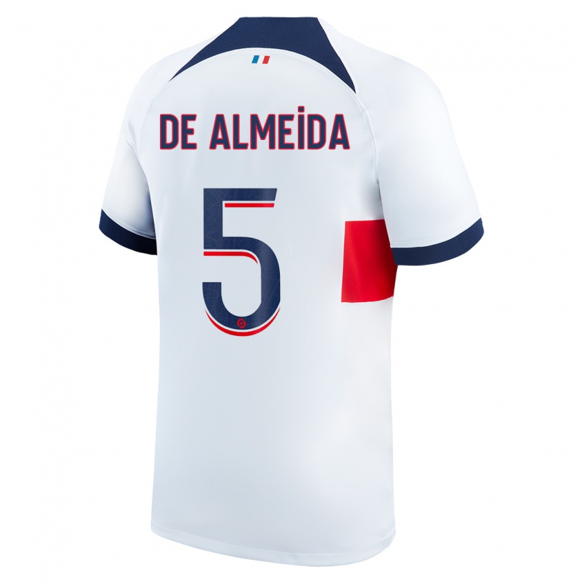Kandiny Hombre Camiseta Elisa De Almeida #5 Blanco 2ª Equipación 2023/24 La Camisa Chile