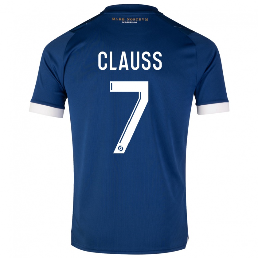 Kandiny Hombre Camiseta Jonathan Clauss #7 Azul Oscuro 2ª Equipación 2023/24 La Camisa Chile