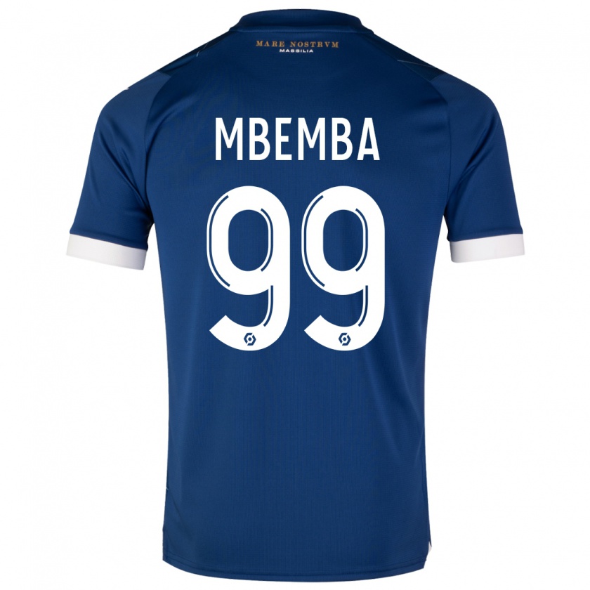 Kandiny Hombre Camiseta Chancel Mbemba #99 Azul Oscuro 2ª Equipación 2023/24 La Camisa Chile