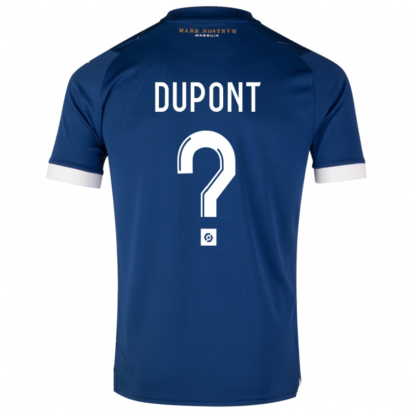 Kandiny Hombre Camiseta Hugo Dupont #0 Azul Oscuro 2ª Equipación 2023/24 La Camisa Chile