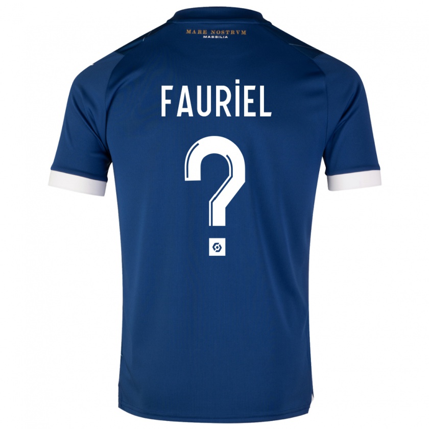 Kandiny Hombre Camiseta Lois Fauriel #0 Azul Oscuro 2ª Equipación 2023/24 La Camisa Chile