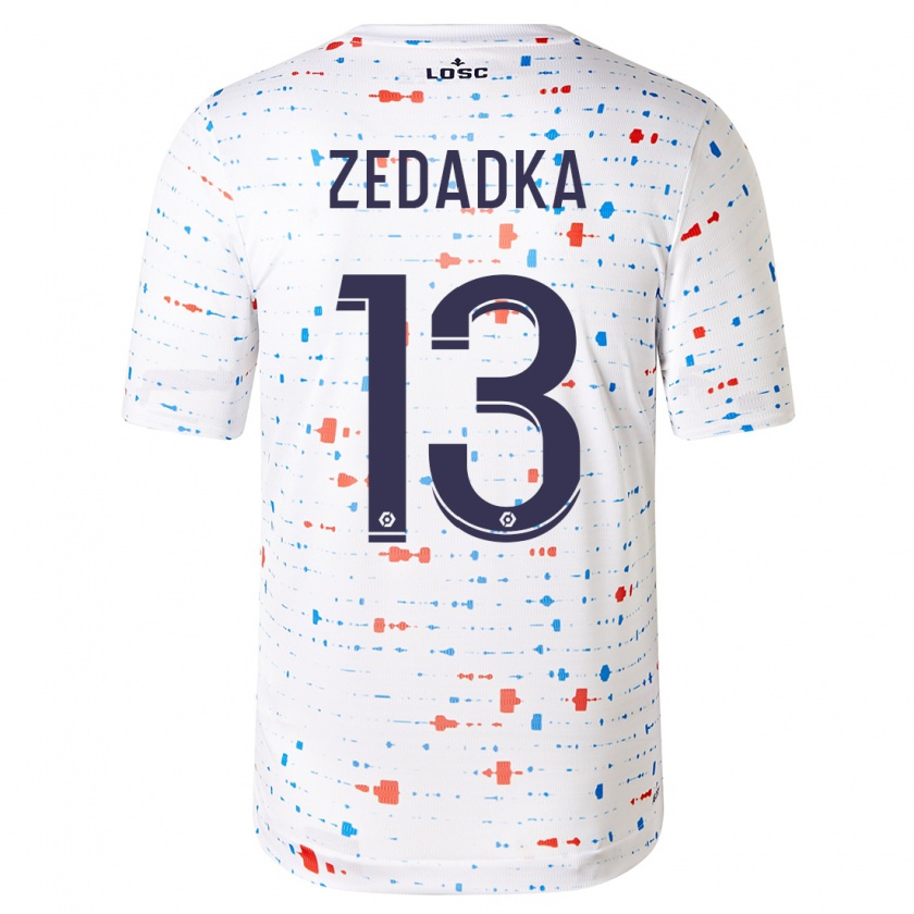 Kandiny Hombre Camiseta Akim Zedadka #13 Blanco 2ª Equipación 2023/24 La Camisa Chile