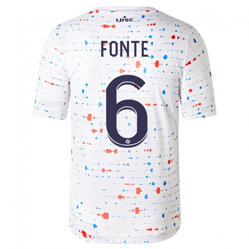 Kandiny Hombre Camiseta Jose Fonte #6 Blanco 2ª Equipación 2023/24 La Camisa Chile