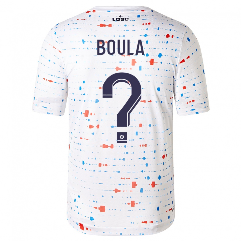 Kandiny Hombre Camiseta Exauce Mpembele Boula #0 Blanco 2ª Equipación 2023/24 La Camisa Chile