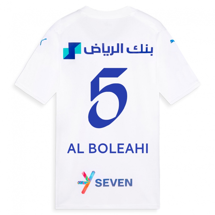 Kandiny Hombre Camiseta Ali Al-Boleahi #5 Blanco 2ª Equipación 2023/24 La Camisa Chile