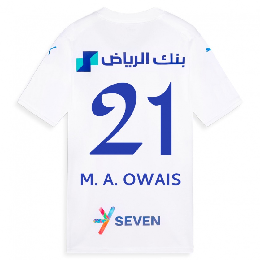 Kandiny Hombre Camiseta Mohammed Al-Owais #21 Blanco 2ª Equipación 2023/24 La Camisa Chile
