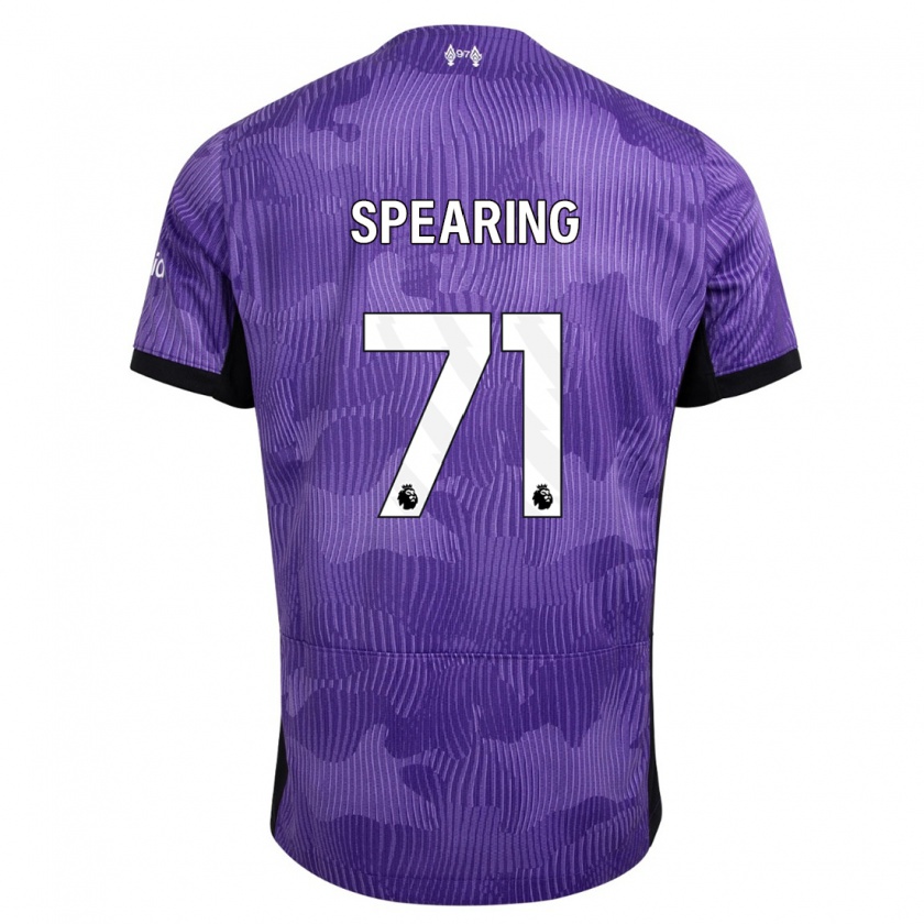 Kandiny Hombre Camiseta Jay Spearing #71 Púrpura Equipación Tercera 2023/24 La Camisa Chile
