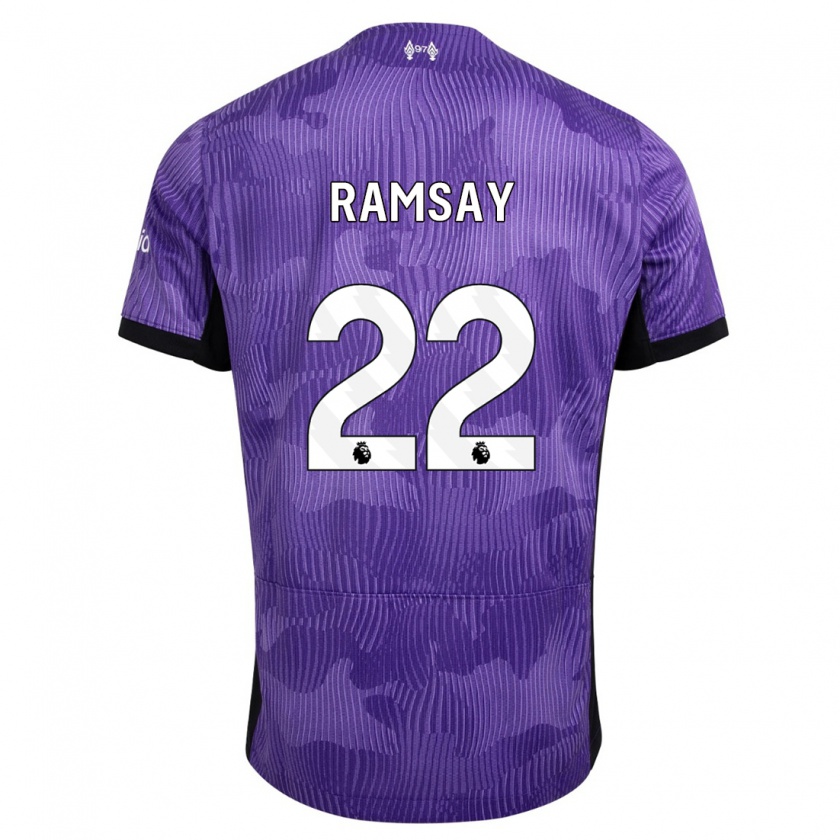 Kandiny Hombre Camiseta Calvin Ramsay #22 Púrpura Equipación Tercera 2023/24 La Camisa Chile