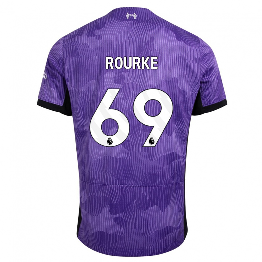 Kandiny Hombre Camiseta Fidel O'rourke #69 Púrpura Equipación Tercera 2023/24 La Camisa Chile