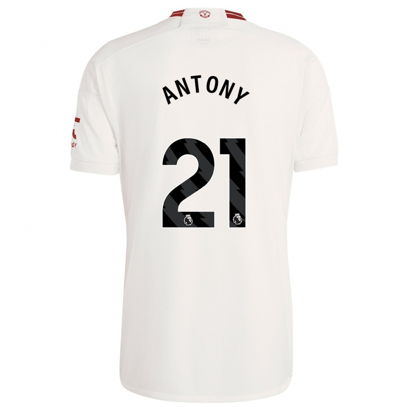 Kandiny Hombre Camiseta Antony #21 Blanco Equipación Tercera 2023/24 La Camisa Chile