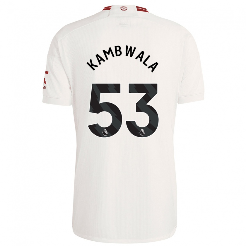 Kandiny Hombre Camiseta Willy Kambwala #53 Blanco Equipación Tercera 2023/24 La Camisa Chile