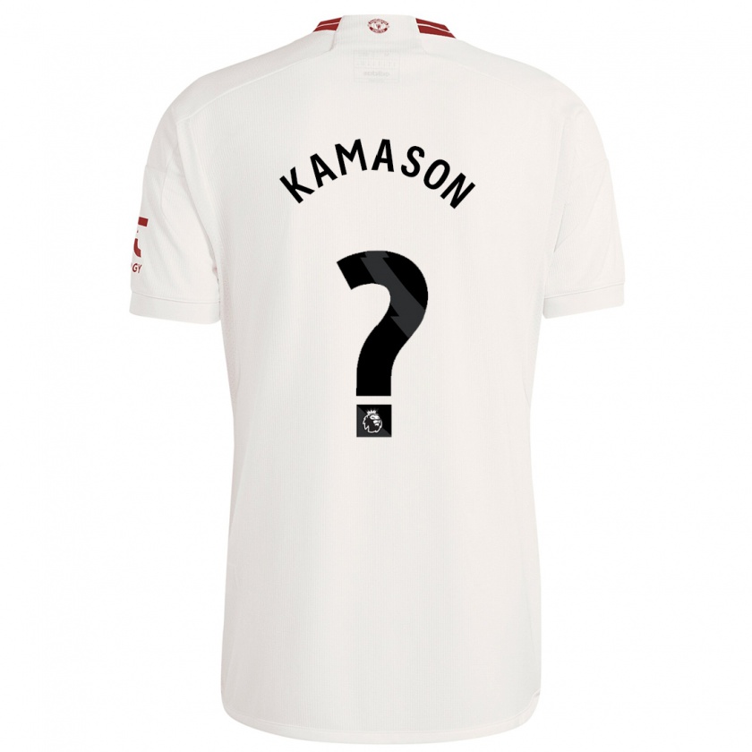 Kandiny Hombre Camiseta Jaydan Kamason #0 Blanco Equipación Tercera 2023/24 La Camisa Chile