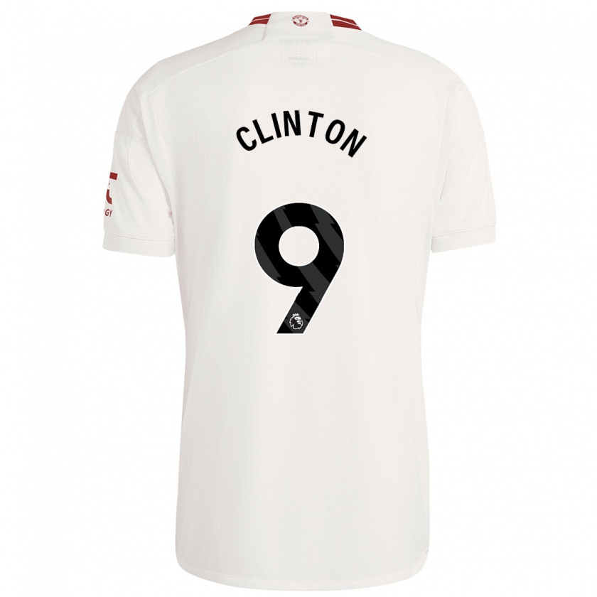 Kandiny Hombre Camiseta Grace Clinton #9 Blanco Equipación Tercera 2023/24 La Camisa Chile