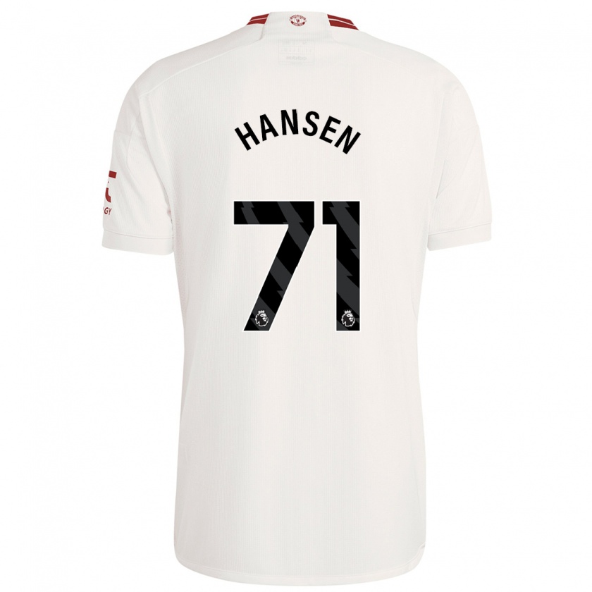 Kandiny Hombre Camiseta Isak Hansen-Aaroen #71 Blanco Equipación Tercera 2023/24 La Camisa Chile