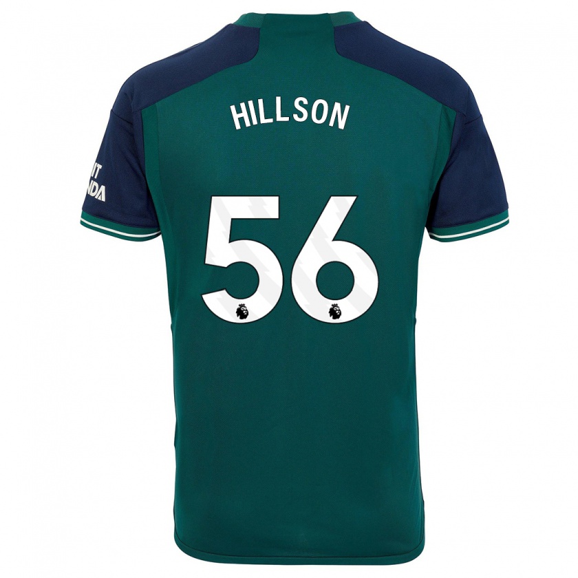 Kandiny Hombre Camiseta James Hillson #56 Verde Equipación Tercera 2023/24 La Camisa Chile