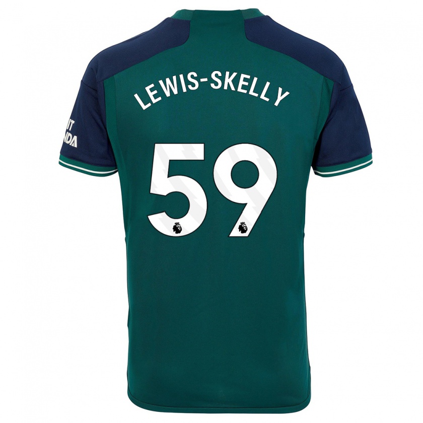 Kandiny Hombre Camiseta Myles Lewis-Skelly #59 Verde Equipación Tercera 2023/24 La Camisa Chile