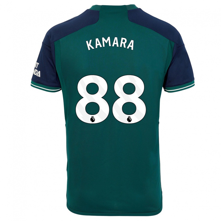 Kandiny Hombre Camiseta Osman Kamara #88 Verde Equipación Tercera 2023/24 La Camisa Chile