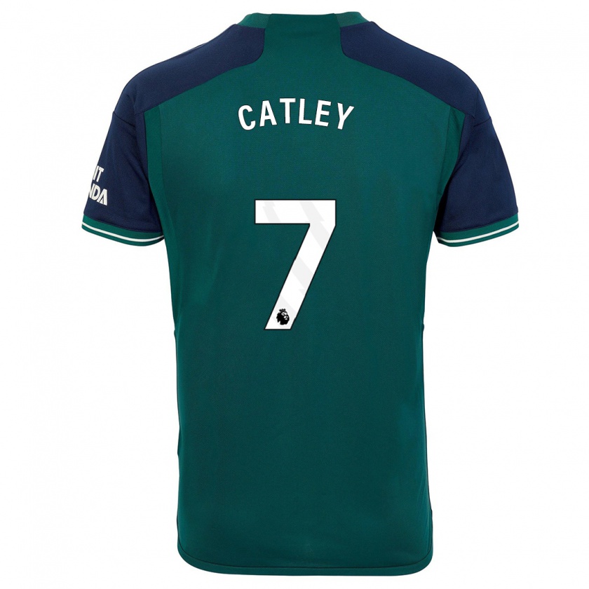 Kandiny Hombre Camiseta Stephanie Catley #7 Verde Equipación Tercera 2023/24 La Camisa Chile
