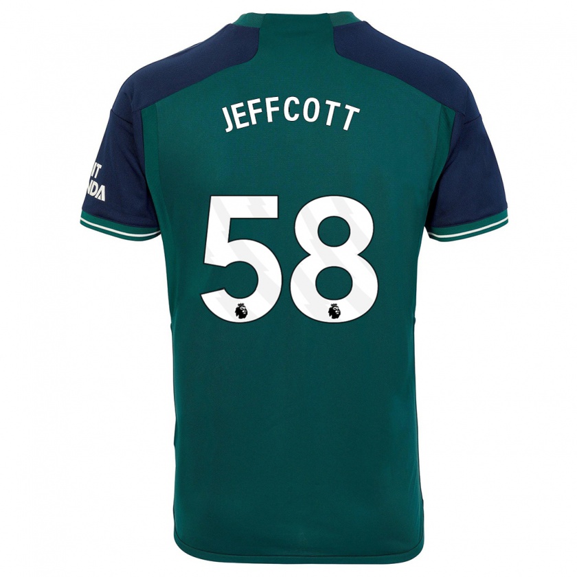 Kandiny Hombre Camiseta Henry Jeffcott #58 Verde Equipación Tercera 2023/24 La Camisa Chile