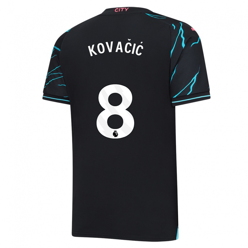 Kandiny Hombre Camiseta Mateo Kovacic #8 Azul Oscuro Equipación Tercera 2023/24 La Camisa Chile