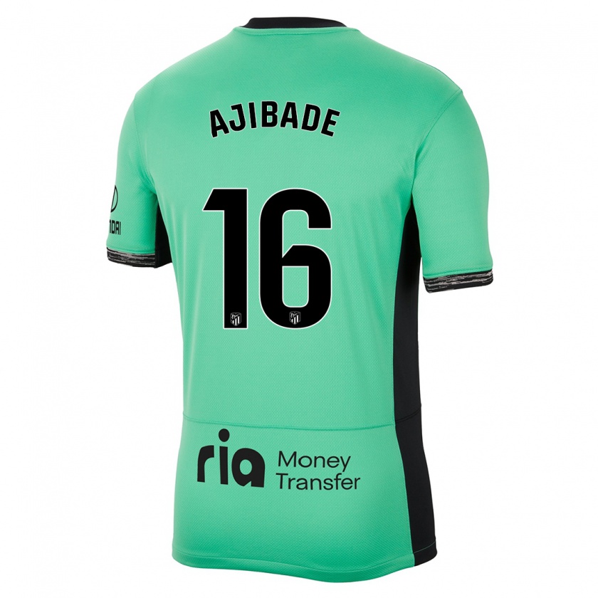 Kandiny Hombre Camiseta Rasheedat Ajibade #16 Primavera Verde Equipación Tercera 2023/24 La Camisa Chile