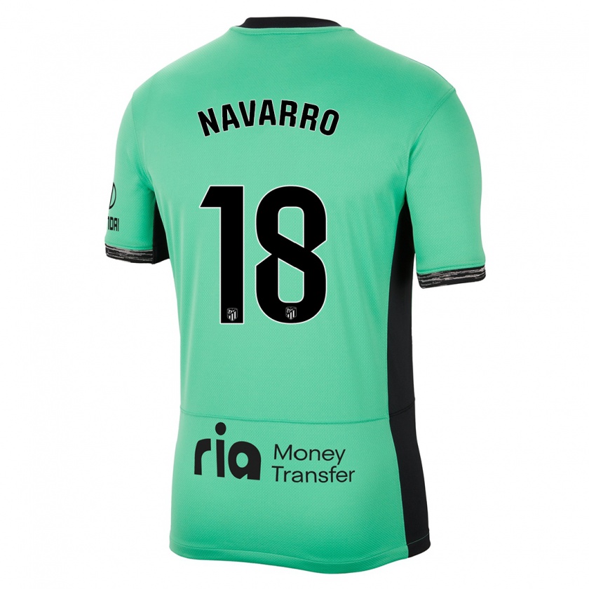 Kandiny Hombre Camiseta Eva Navarro #18 Primavera Verde Equipación Tercera 2023/24 La Camisa Chile