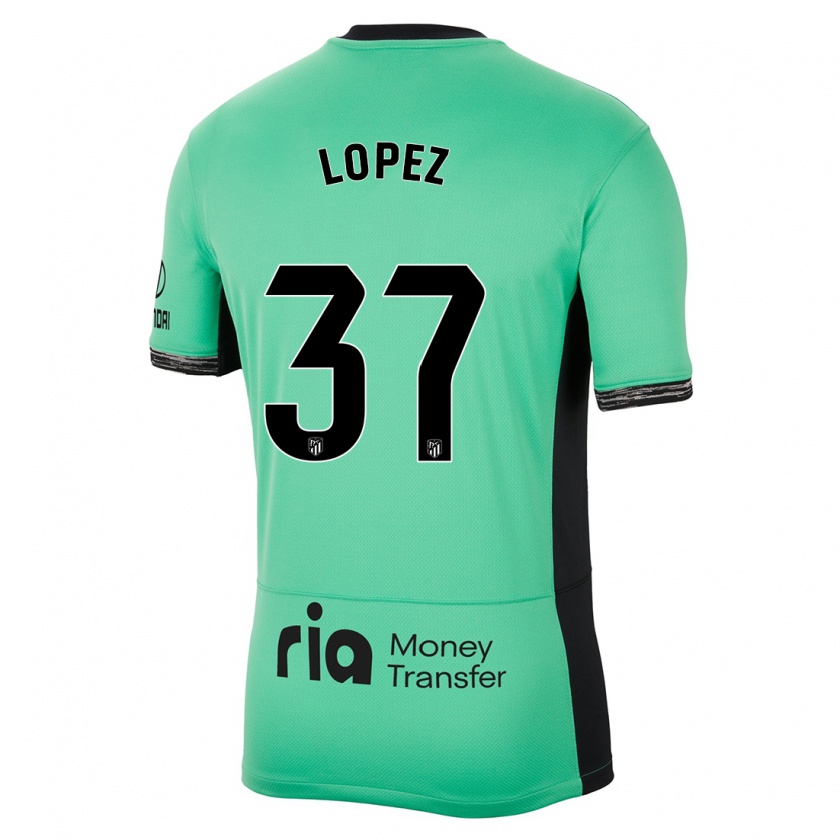 Kandiny Hombre Camiseta Alex Lopez #37 Primavera Verde Equipación Tercera 2023/24 La Camisa Chile
