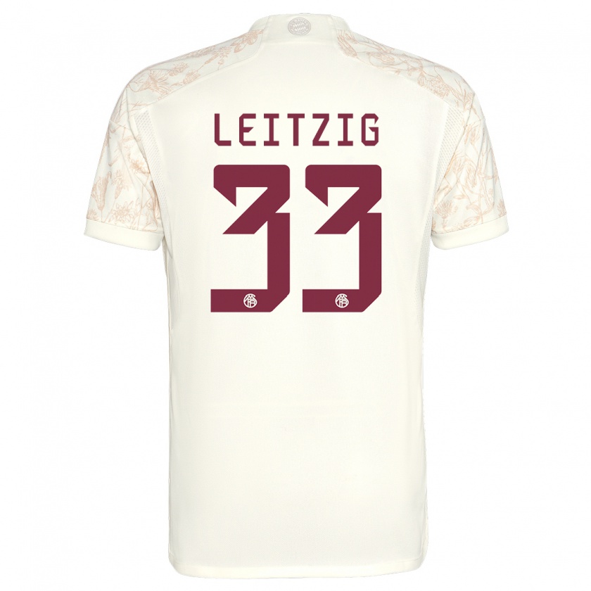 Kandiny Hombre Camiseta Janina Leitzig #33 Blanquecino Equipación Tercera 2023/24 La Camisa Chile