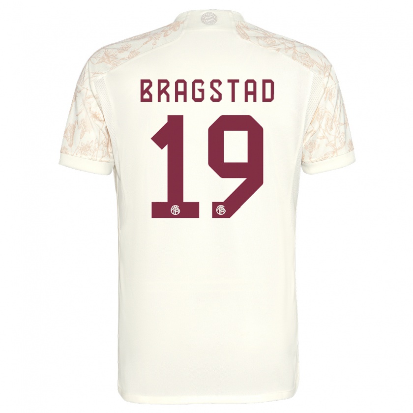 Kandiny Hombre Camiseta Emilie Bragstad #19 Blanquecino Equipación Tercera 2023/24 La Camisa Chile
