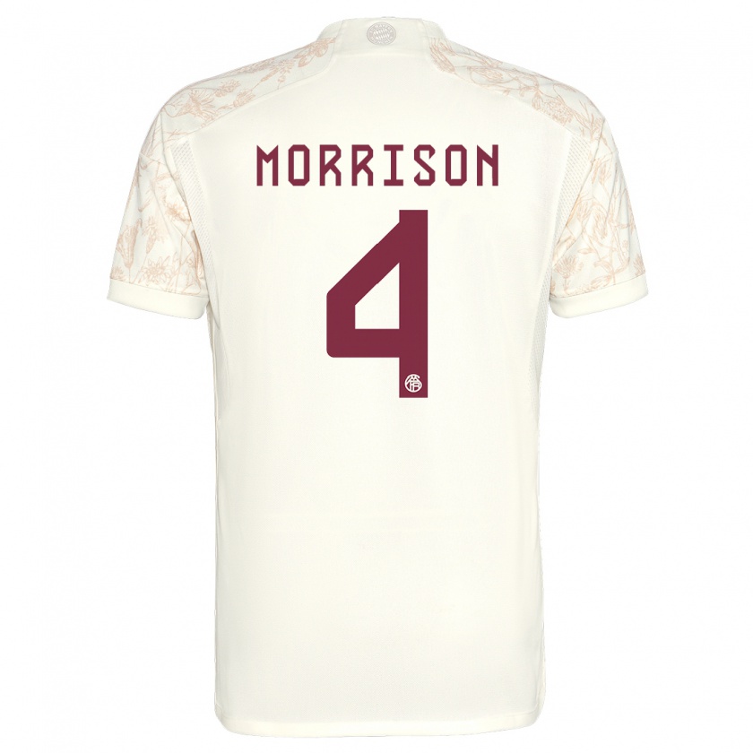 Kandiny Hombre Camiseta Liam Morrison #4 Blanquecino Equipación Tercera 2023/24 La Camisa Chile