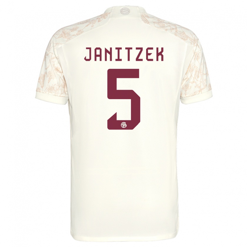 Kandiny Hombre Camiseta Justin Janitzek #5 Blanquecino Equipación Tercera 2023/24 La Camisa Chile