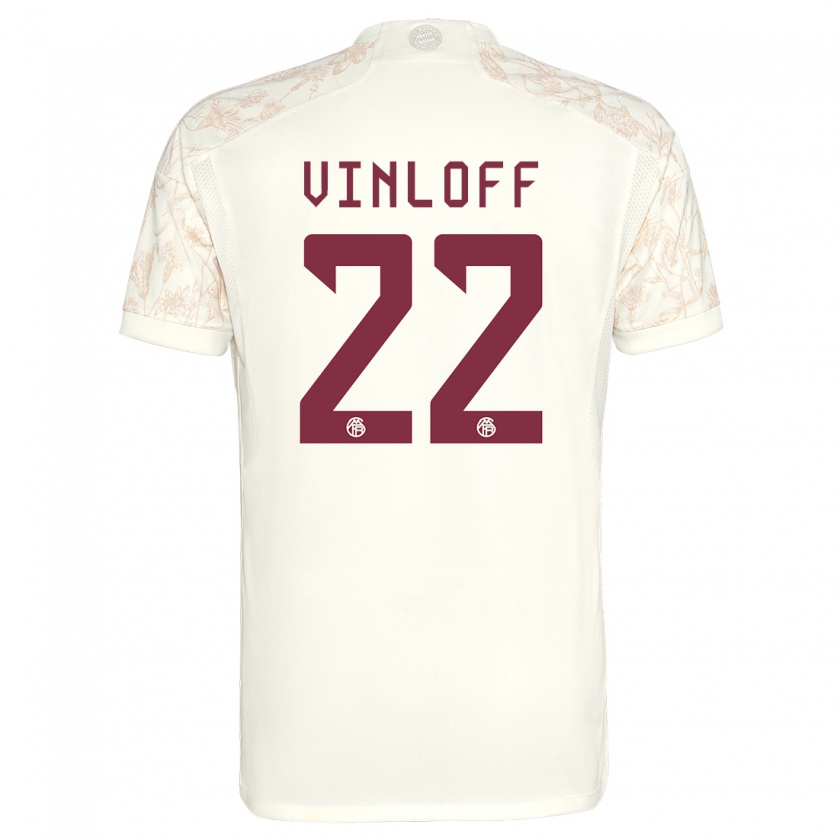Kandiny Hombre Camiseta Matteo Vinloff #22 Blanquecino Equipación Tercera 2023/24 La Camisa Chile