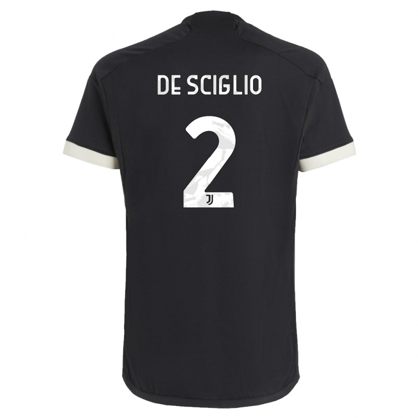 Kandiny Hombre Camiseta Mattia De Sciglio #2 Negro Equipación Tercera 2023/24 La Camisa Chile