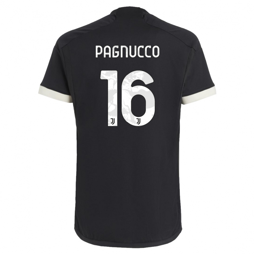 Kandiny Hombre Camiseta Filippo Pagnucco #16 Negro Equipación Tercera 2023/24 La Camisa Chile