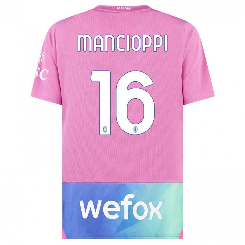 Kandiny Hombre Camiseta Tommaso Mancioppi #16 Rosado Morado Equipación Tercera 2023/24 La Camisa Chile