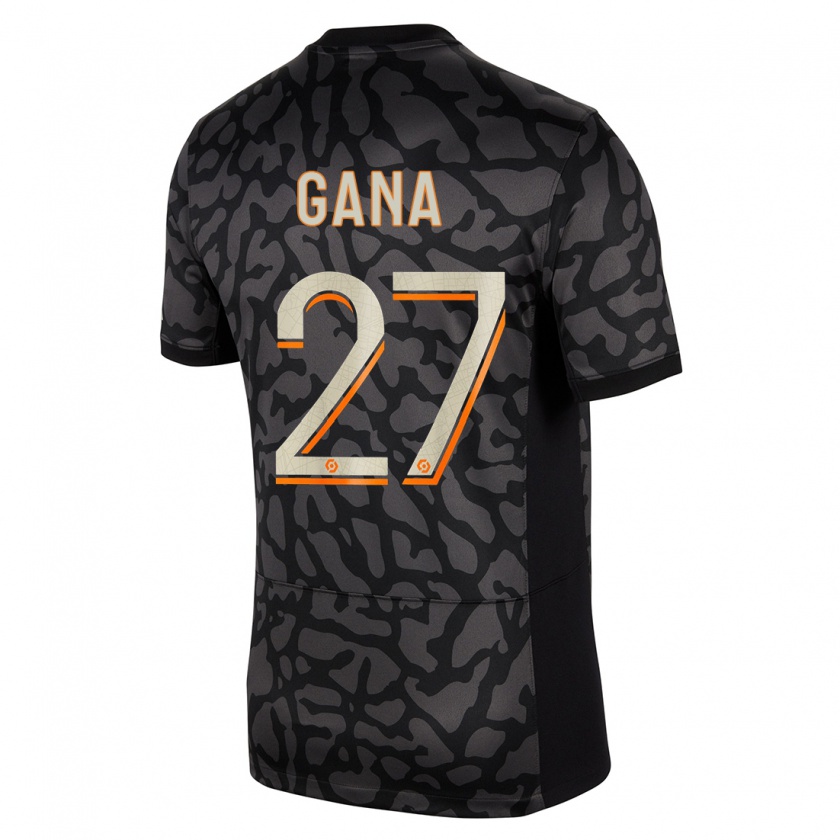 Kandiny Hombre Camiseta Idrissa Gana Gueye #27 Negro Equipación Tercera 2023/24 La Camisa Chile