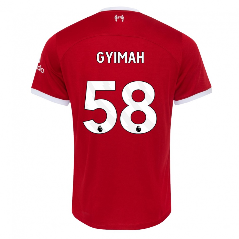 Kandiny Mujer Camiseta Francis Gyimah #58 Rojo 1ª Equipación 2023/24 La Camisa Chile