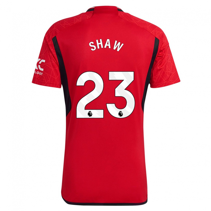 Kandiny Mujer Camiseta Luke Shaw #23 Rojo 1ª Equipación 2023/24 La Camisa Chile