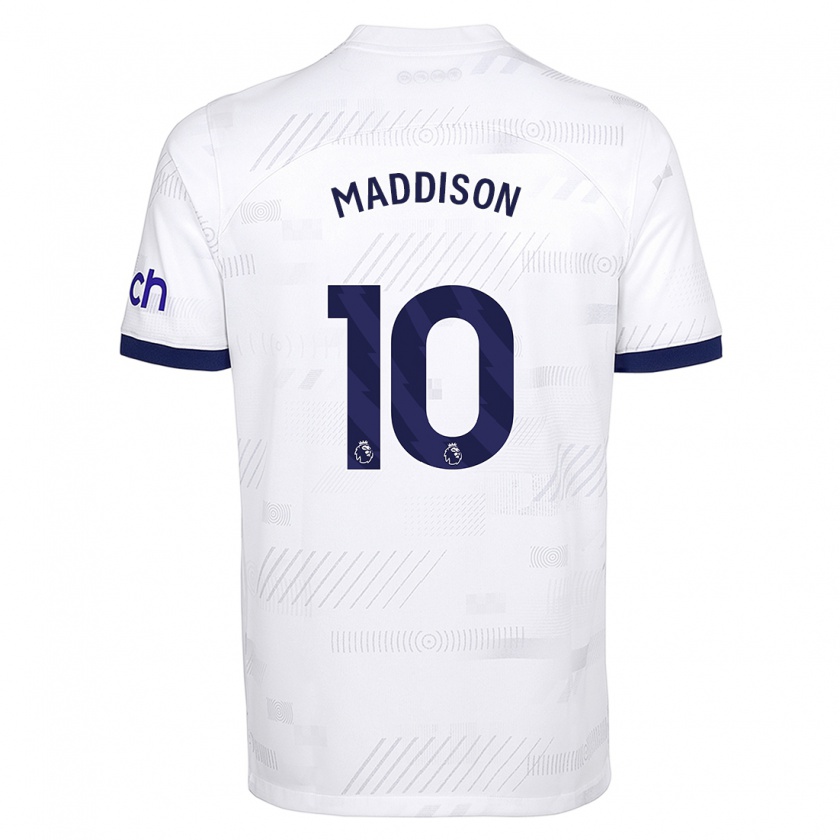Kandiny Mujer Camiseta James Maddison #10 Blanco 1ª Equipación 2023/24 La Camisa Chile