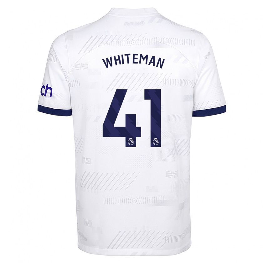 Kandiny Mujer Camiseta Alfie Whiteman #41 Blanco 1ª Equipación 2023/24 La Camisa Chile