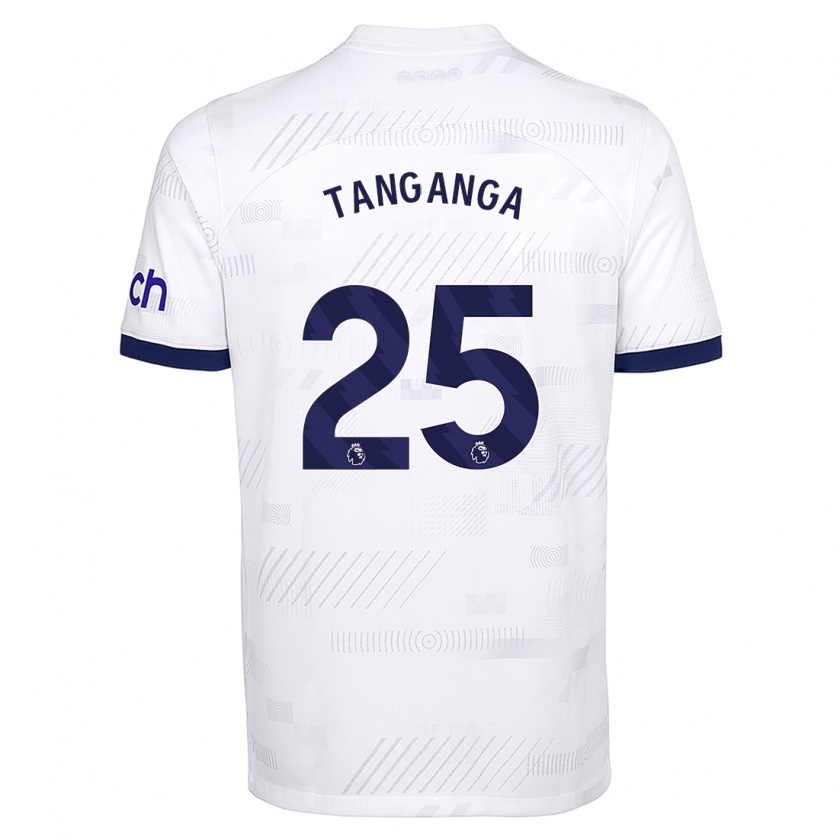 Kandiny Mujer Camiseta Japhet Tanganga #25 Blanco 1ª Equipación 2023/24 La Camisa Chile
