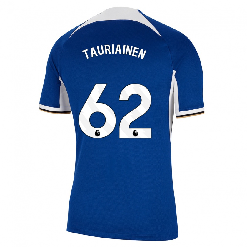Kandiny Mujer Camiseta Jimi Tauriainen #62 Azul 1ª Equipación 2023/24 La Camisa Chile