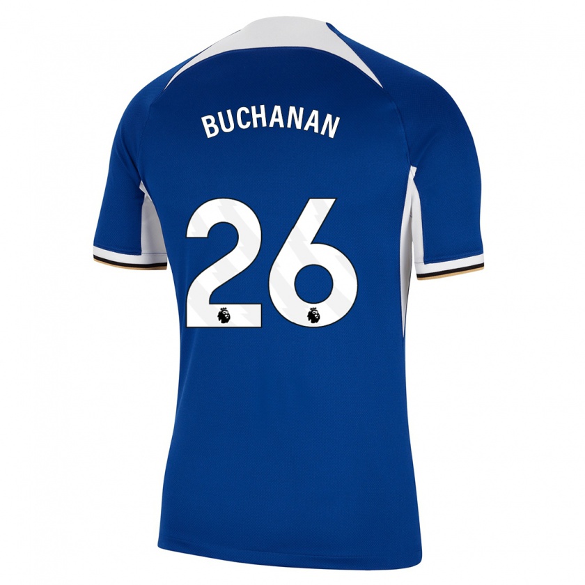 Kandiny Mujer Camiseta Kadeisha Buchanan #26 Azul 1ª Equipación 2023/24 La Camisa Chile