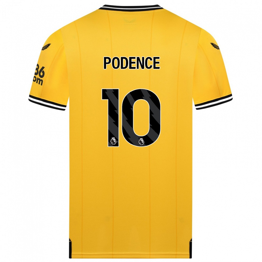Kandiny Mujer Camiseta Daniel Podence #10 Amarillo 1ª Equipación 2023/24 La Camisa Chile